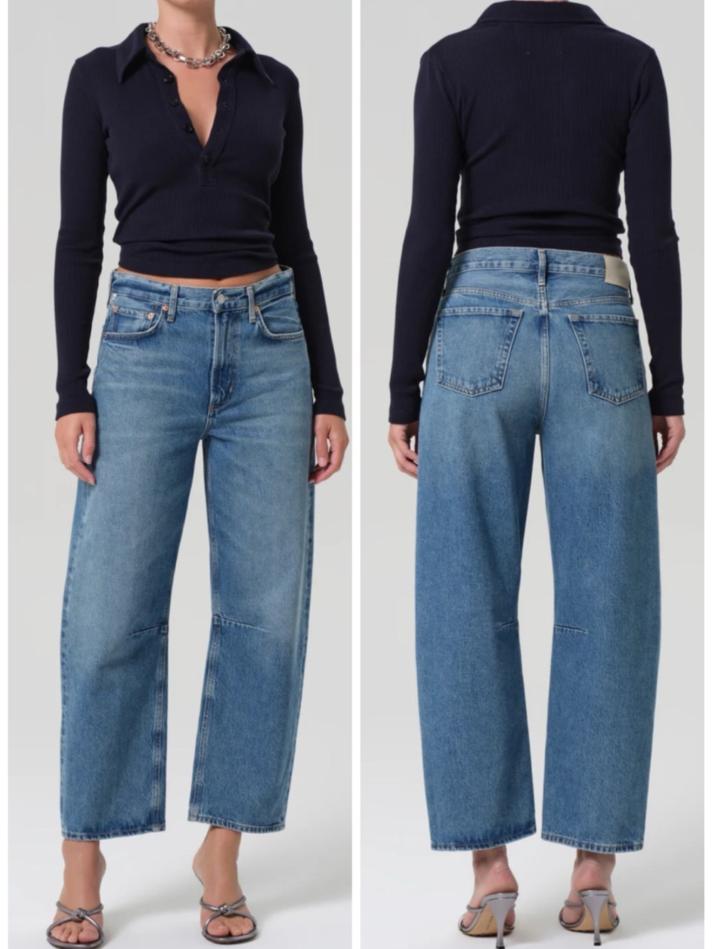 Citizens Of Humanity Miro Relaxed in Pacifica Rigid Barrel Leg Jeans SZ 31